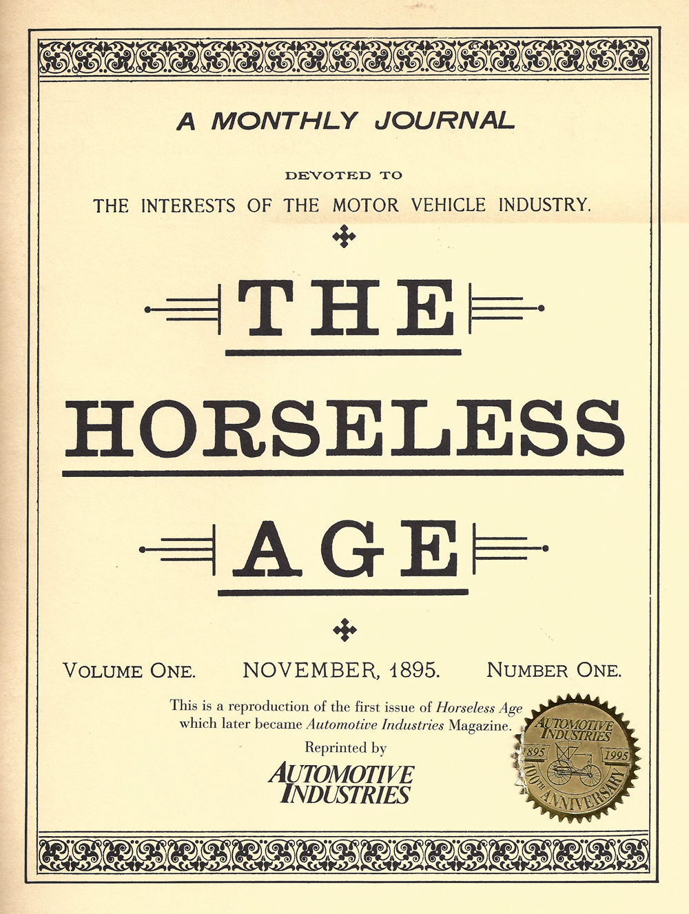 Wat gebeurde er op 1 november 1895 Onschatbare Klassieker magazine